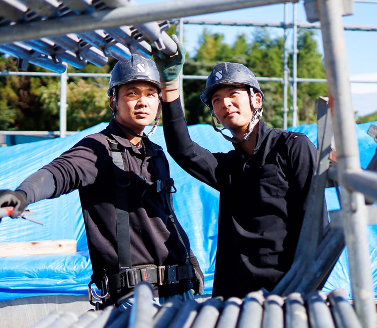 建築用足場の組立工事スタッフ!!